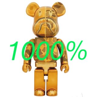 ベアブリック(BE@RBRICK)のBE@RBRICK BAPE(R) CAMO SHARK 1000％ GOLD(その他)