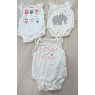 ベビーギャップ(babyGAP)のGAP Baby 0-3months ロンパース カバーオール 春夏　3枚セット(ロンパース)