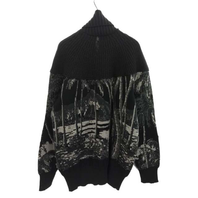 Sacai サカイ ×SUN SURF 20SS Pam Tree Print Knitted Jacket
