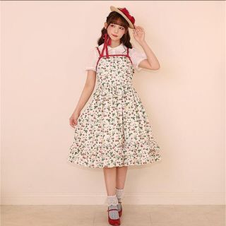 ベイビーザスターズシャインブライト(BABY,THE STARS SHINE BRIGHT)の極美品☆Melody Basket Strawberry garden JSK(ひざ丈ワンピース)