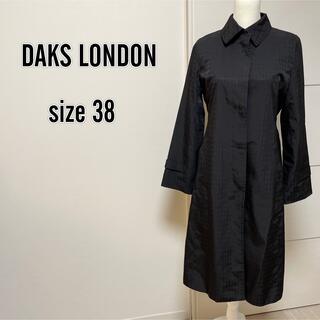 ダックス(DAKS)のDAKS LONDON スプリングコート ロングコート チェック柄 シルク混(スプリングコート)
