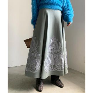 アメリヴィンテージ(Ameri VINTAGE)のパセリ4673様⭐︎AMERI RIBBON EMBROIDERY SKIRT(ロングスカート)