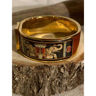 Hermes - HERMES エルメス バングル ゴールド カレーシュ エマイユ