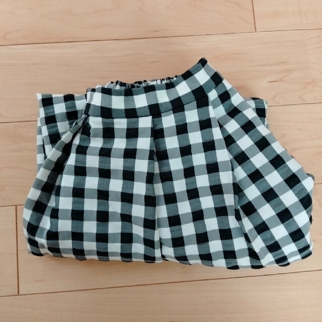 MUJI (無印良品)(ムジルシリョウヒン)の無印良品　白黒チェック　スカートS レディースのスカート(ひざ丈スカート)の商品写真