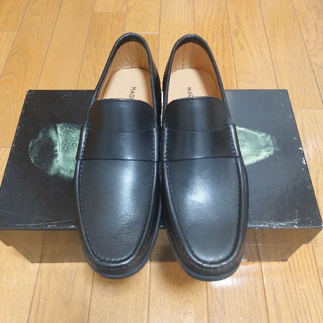 【未使用品】MAGNANNI ローファー 6 ブラック マグナーニ 靴 38 黒