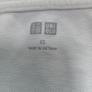 白ポロシャツXS　ユニクロ(Tシャツ/カットソー(半袖/袖なし))