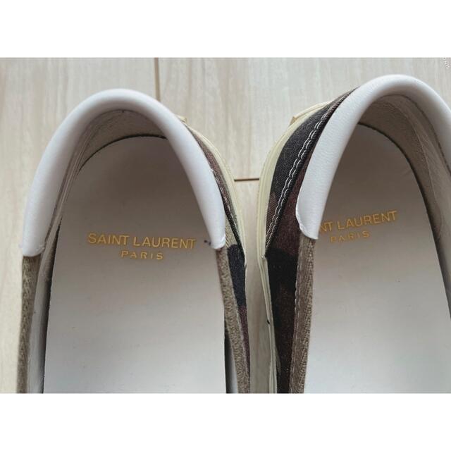 美品 SAINT LAURENT サンローラン カモフラ柄スリッポン 38