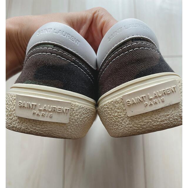 美品 SAINT LAURENT サンローラン カモフラ柄スリッポン 38
