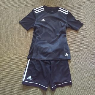 アディダス(adidas)のアディダス　練習着　上下セット　黒　白ライン　140 150(Tシャツ/カットソー)