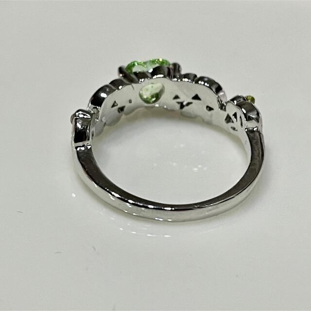 ペリドットハートリング レディースのアクセサリー(リング(指輪))の商品写真