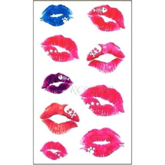 キスマーク リップ Kiss タトゥーシール カラータトゥー レディースのアクセサリー(その他)の商品写真