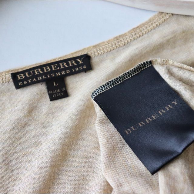 BURBERRY(バーバリー)の美品【バーバリー BURBERRY 】カットソー Tシャツ L ゴールド メンズのトップス(Tシャツ/カットソー(半袖/袖なし))の商品写真