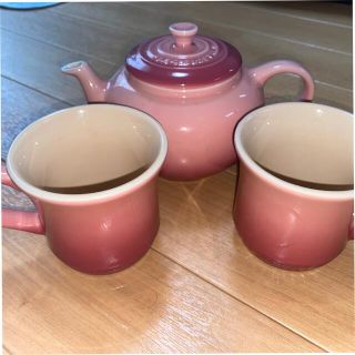 ルクルーゼ(LE CREUSET)のル・クルーゼ　ティーポット&マグカップ2個(食器)