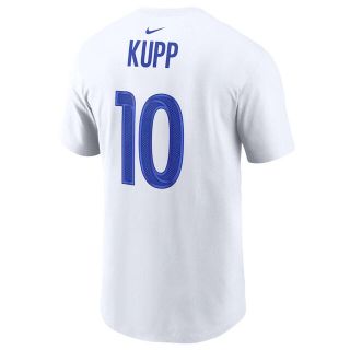 アメフト NIKE ラムズ KUPP 10 Tシャツ ホワイト Mサイズ【新品】(アメリカンフットボール)