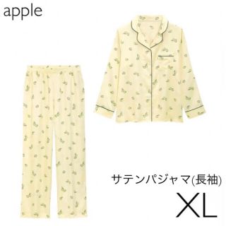 ジーユー(GU)のGU サテンパジャマ(長袖)(アップル) XL(パジャマ)