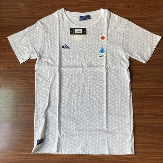 QUIKSILVER(クイックシルバー)のクイックシルバー 半袖Tシャツ L プリント柄 ホワイト 白 メンズのトップス(Tシャツ/カットソー(半袖/袖なし))の商品写真