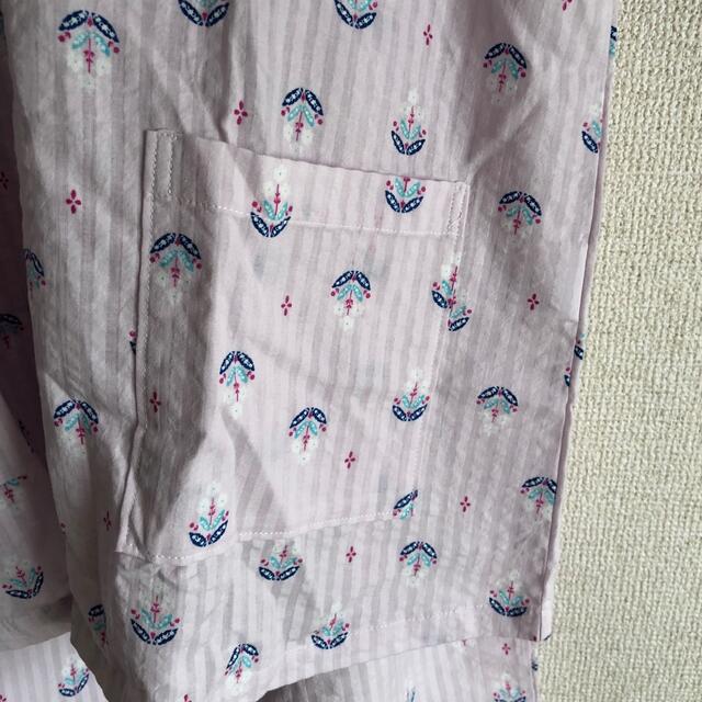 新品 ナルエー パジャマ サッカープロバンスフラワー/ラグラン ブルー M〜L