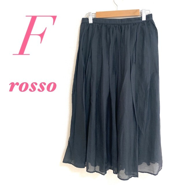 大人の上質  ROSSO ROSSO　ロッソ　ロングスカート　ブラック　フレア　オフィスカジュアル　上品 - シャツ+ブラウス(長袖+七分)