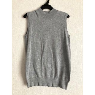 ジーユー(GU)の【美品】GU ノースリーブニット（M）(カットソー(半袖/袖なし))