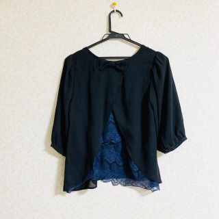 シロップ(syrup.)の【美品】シロップ　フェリシモ　レース　ブラウス(シャツ/ブラウス(長袖/七分))