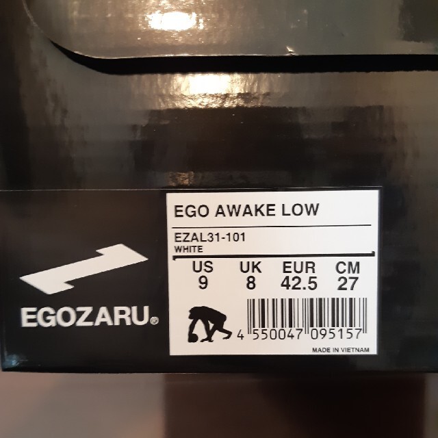 新品未使用 エゴザル egoawake 白 27.0cm