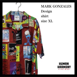 マークゴンザレス(Mark Gonzales)のマークゴンザレス MARKGONZALES 柄シャツ 半袖 新品(シャツ)