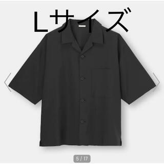 ジーユー(GU)のドライワイドフィットオープンカラーシャツ(5分袖)(セットアップ可能)(シャツ)