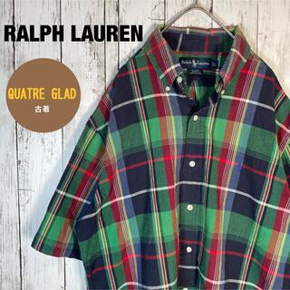 ラルフローレン(Ralph Lauren)の【人気カラー】RALPH LAUREN ワンポイント刺繍 半袖BDシャツ古着 Ｌ(シャツ)