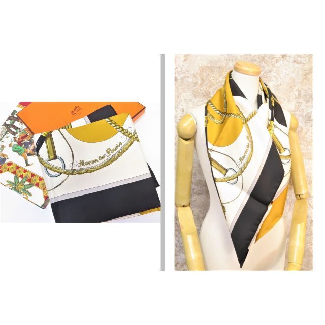 エルメス カレ シルクスカーフ クリッククラック / clic clac 美品