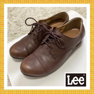 リー(Lee)のlee 本革　革靴　ダークブラウン　茶色　レトロ　アンティーク　23.5cm(ローファー/革靴)