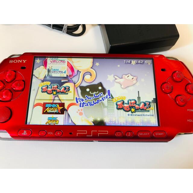 PSP 3000 赤 美品 すぐに遊べる1式セット