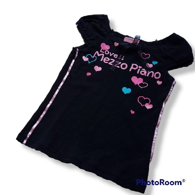 mezzo piano(メゾピアノ)のメゾピアノ Tシャツ 半袖 160 女の子 美品.*・゜ キッズ/ベビー/マタニティのキッズ服女の子用(90cm~)(Tシャツ/カットソー)の商品写真