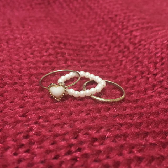 SNIDEL(スナイデル)の三連 ピンキー リング 指輪 スナイデル レディースのアクセサリー(リング(指輪))の商品写真