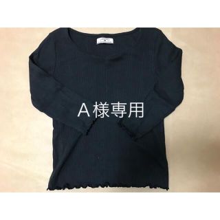 シマムラ(しまむら)の冬のSALE🟥レディースカットソー　黒　Ｍ(カットソー(長袖/七分))