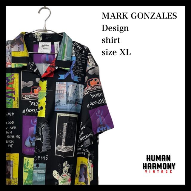 Mark Gonzales(マークゴンザレス)のマークゴンザレス MARKGONZALES 柄シャツ 半袖 新品 メンズのトップス(シャツ)の商品写真