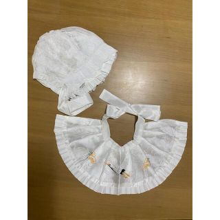 【美品】お宮参り　よだれかけ　帽子(お宮参り用品)