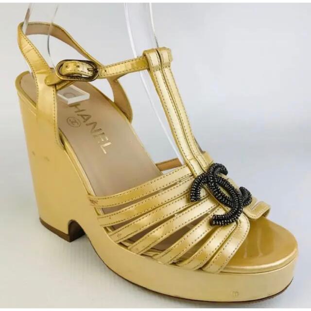 あす楽対応】 美品✨CHANEL ウェッジソールブーツ ココマーク