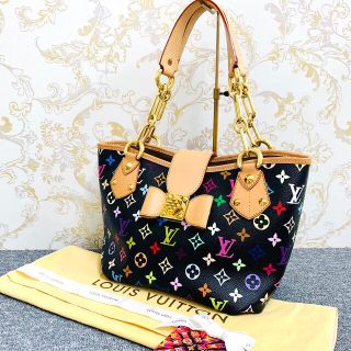 ルイヴィトン(LOUIS VUITTON)の極美品　ルイヴィトン アニー モノグラム マルチカラー ブラック トートバッグ(トートバッグ)