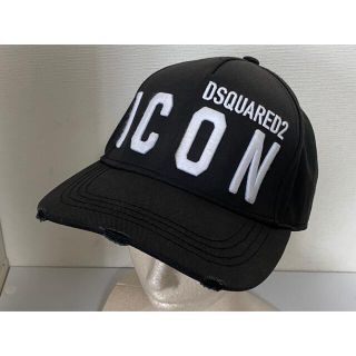 ディースクエアード(DSQUARED2)のディースクエアード/キャップ/帽子/ICON/ブラック/USED加工/ロゴ/刺繍(キャップ)