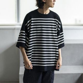 is-ness - is-ness is ness 22ss バスクシャツ tシャツ ボーダーの通販