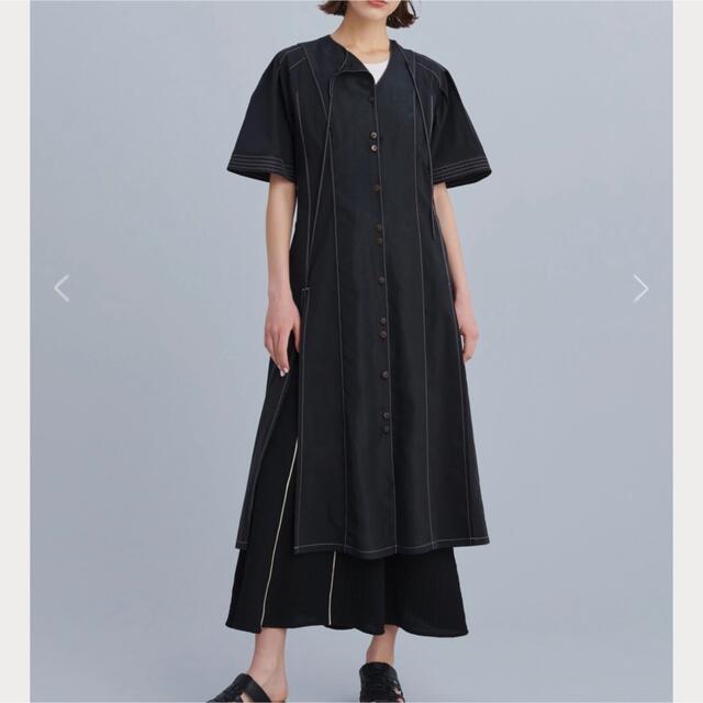 murral (ミューラル) Slit long shirts(Black)