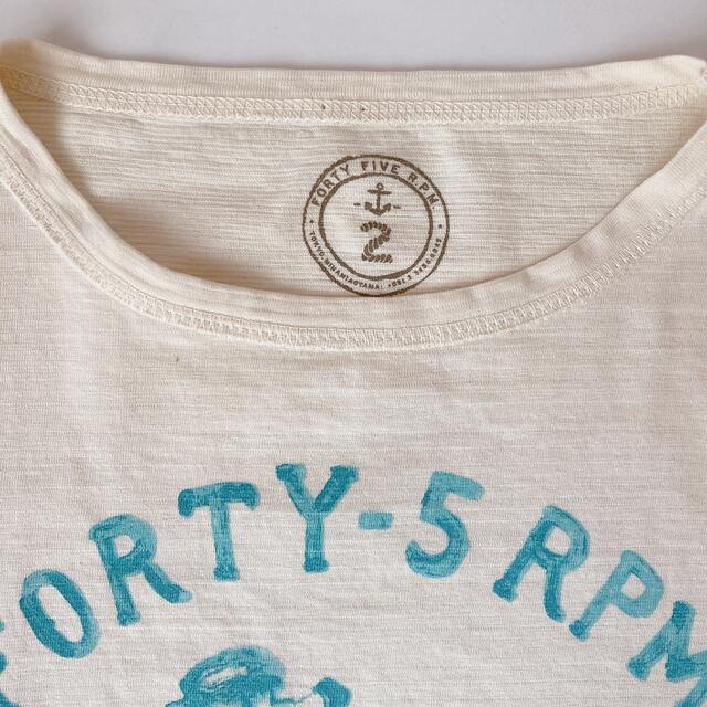 45rpm(フォーティーファイブアールピーエム)の【訳あり】45rpm フォーティファイブアールピーエム　くじら　Tシャツ♡ レディースのトップス(Tシャツ(半袖/袖なし))の商品写真