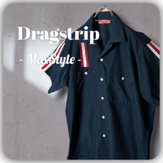 【Dragstrip】  半袖 ボーリングシャツ ドクロ スカル