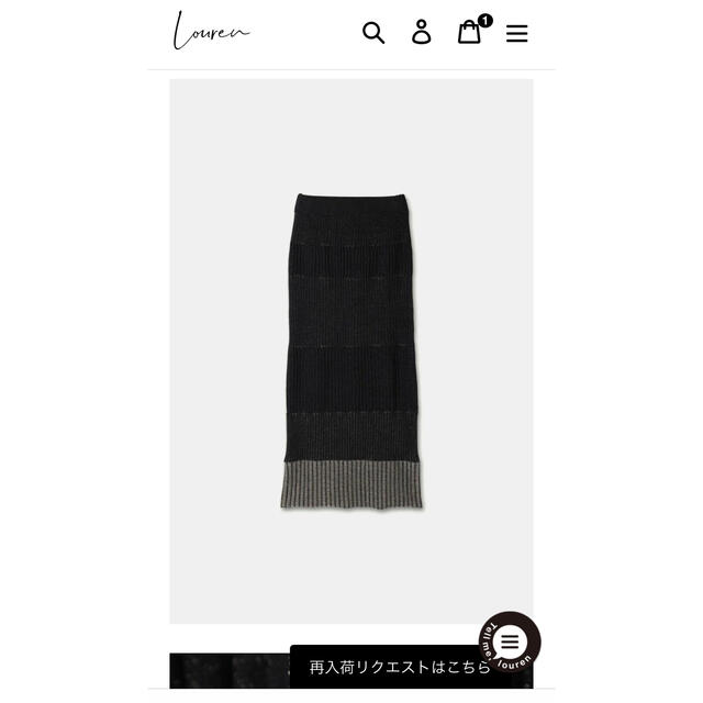 77%louren pattern knit pencil skirt