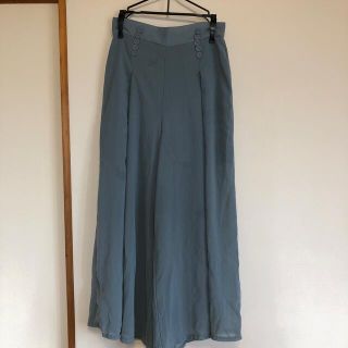 くすみブルー　パンツ　きれいめ(カジュアルパンツ)