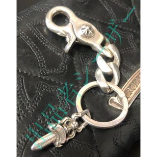 クロムハーツ(Chrome Hearts)の✝️クロムハーツ　キーリング ショート クラシックチェーン 2リンク(キーホルダー)