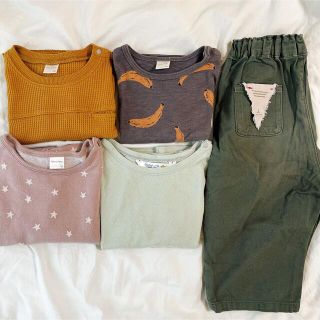 フタフタ(futafuta)の【バースデイ90㎝&95㎝ 5着組】半袖トップス4枚＋パンツ1枚(Tシャツ/カットソー)