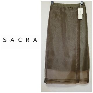 サクラ(SACRA)の新品SACRA オーガンジースカート(ひざ丈スカート)