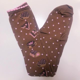 アンジェリックプリティー(Angelic Pretty)のMelty chocolate オーバーニー(ブラウン)(ソックス)