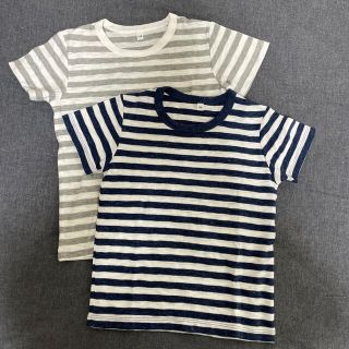 ムジルシリョウヒン(MUJI (無印良品))の無印　ボーダーTシャツ　110(Tシャツ/カットソー)